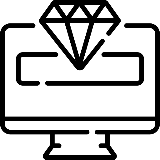 Quality electronics browser diamond icon