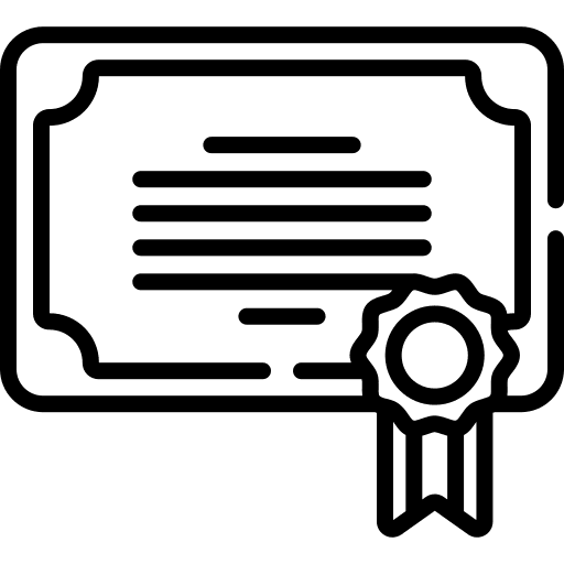 Certification trophy certification diploma icon