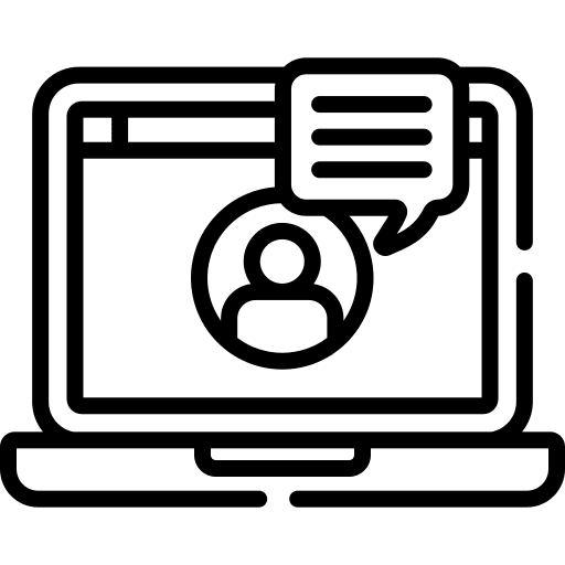 Laptop ui social laptop icon