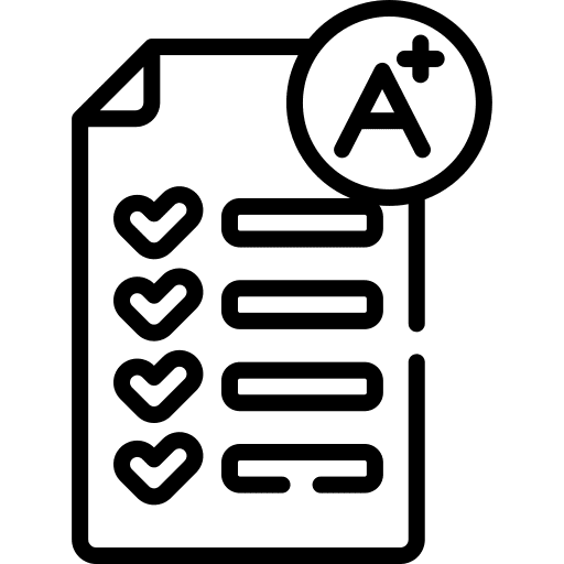 Score qualification grades education icon