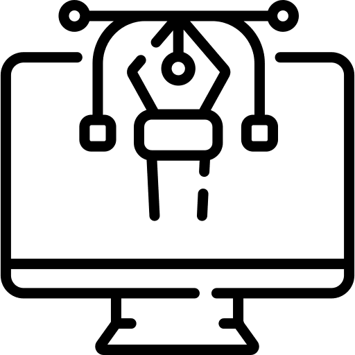 Vector vector monitor interface icon