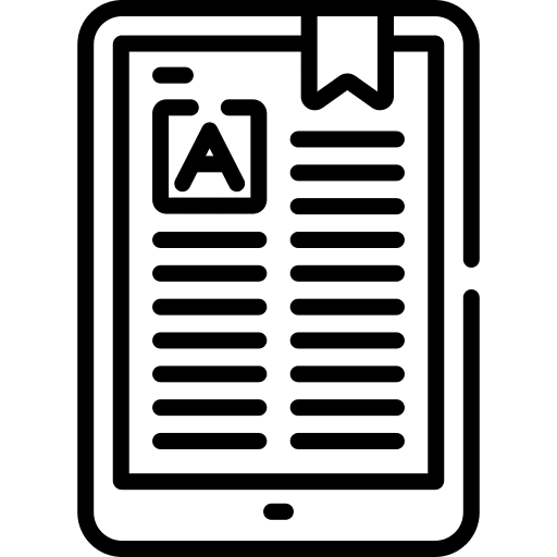 Article tablet publication visualization icon