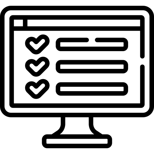 Exam pencil checkmark list icon