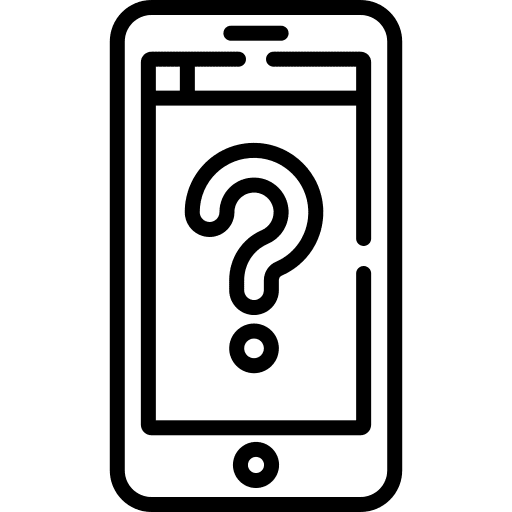 Question speech bubble smartphone business and finance icon