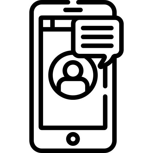 Smartphone user education profile icon