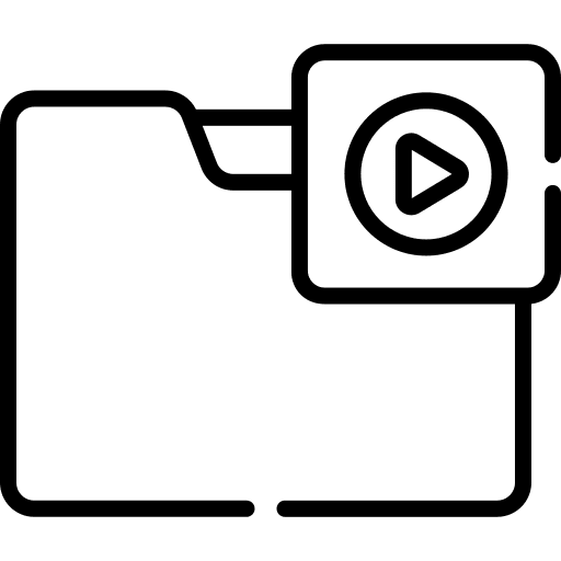 Video files and folders file storage office material icon