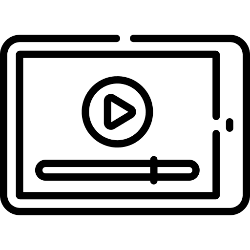 Video player electronics tablet icon