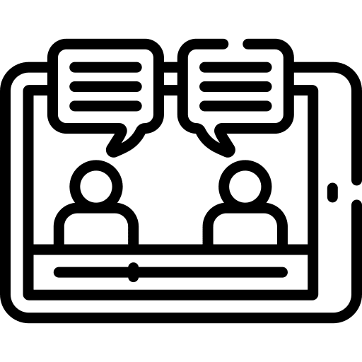 Chat box gadget speech bubble education icon