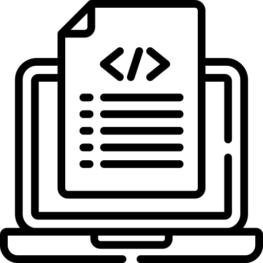 Coding binary code coding tools and utensils icon