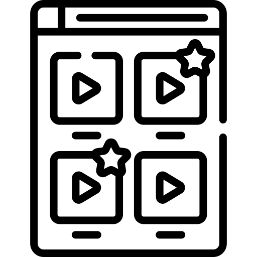 Video music and multimedia monetize video player icon