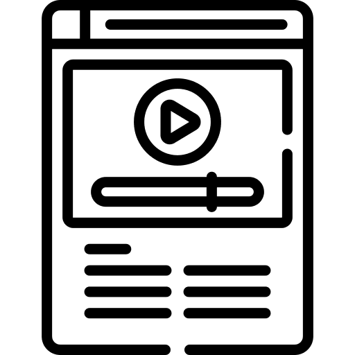 Video music and multimedia website video icon