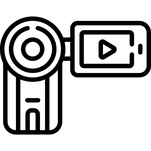 Videocamera videocamera technology birthday and party icon