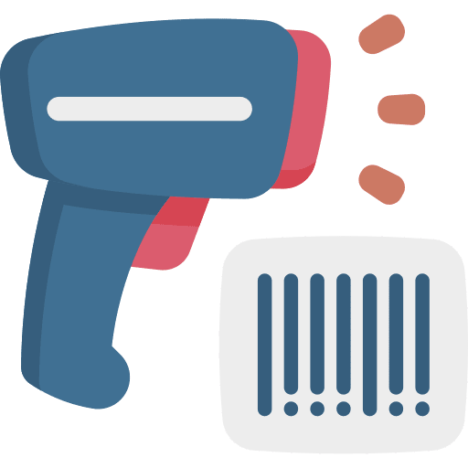 Barcode scanner digital price data icon