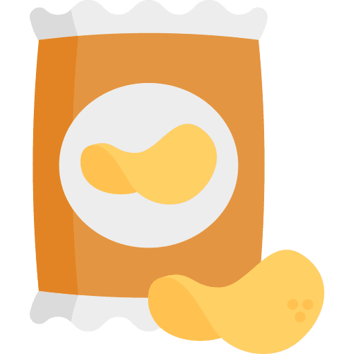 Potato chips commerce and shopping snacks food and restaurant icon