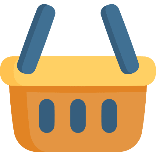 Basket store commerce and shopping shop icon