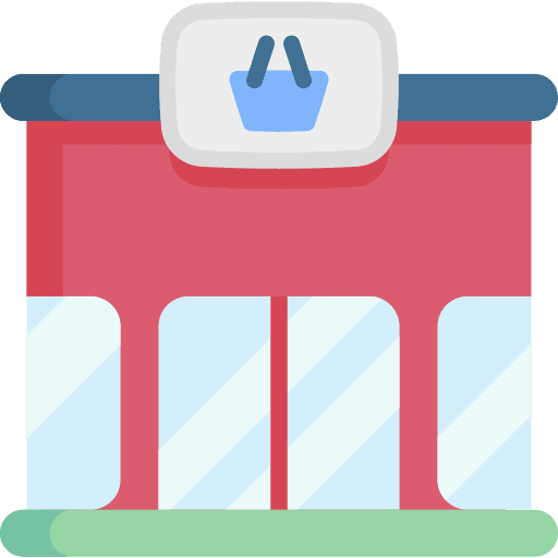 Pet shop animal architecture and city pet shop icon