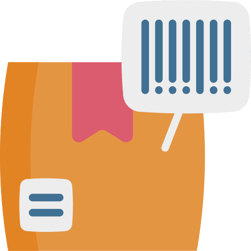 Qr code shipping qr code box icon