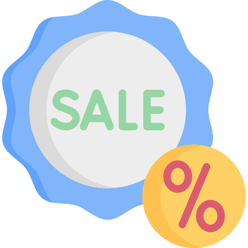 Sale commerce and shopping offer bargain icon