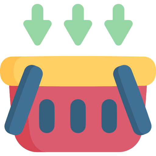 Shopping basket commerce and shopping store purchase icon