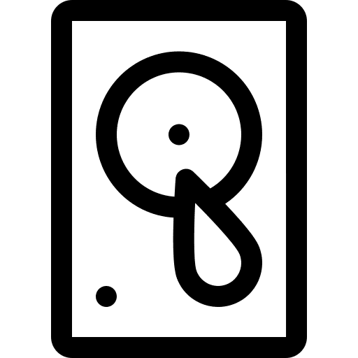 Hdd hard disk drive data storage electronics icon