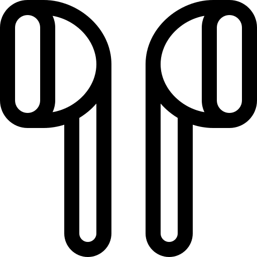 Headphone sound technology audio icon