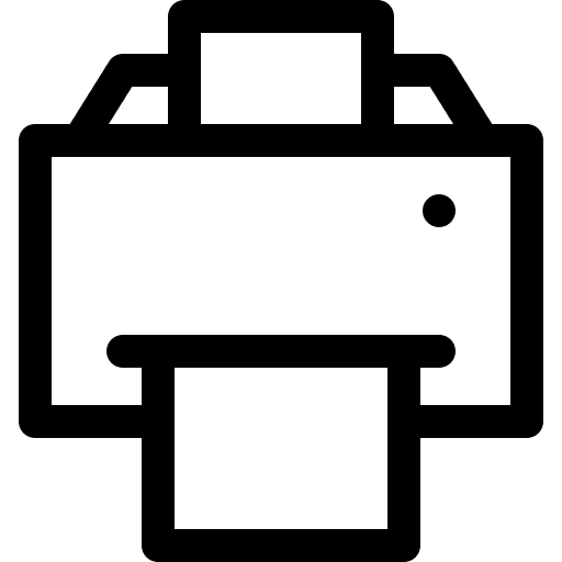 Printer tools and utensils print paper icon