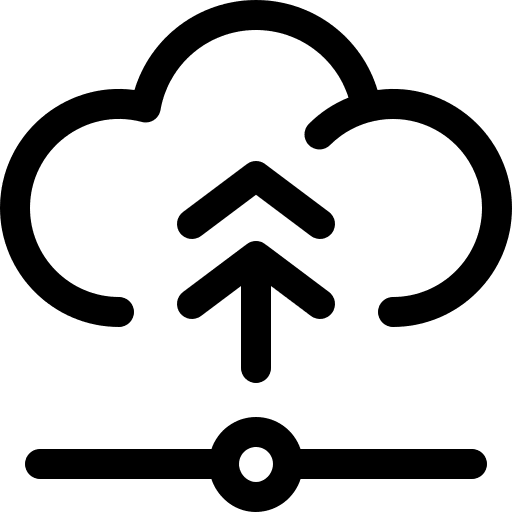Upload cloud data cloud computing icon
