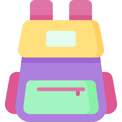 Backpack bags baggage bag icon