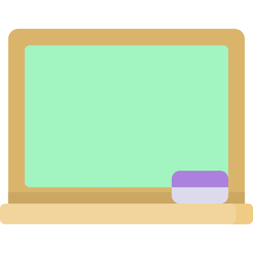 Blackboard chalkboard school material education icon