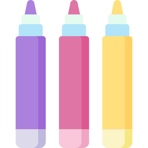 Marker kid and baby kids painting icon