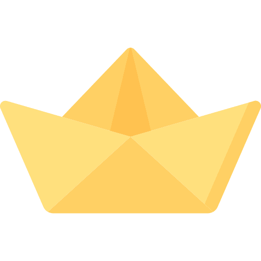 Paper boat art and design paper boat icon