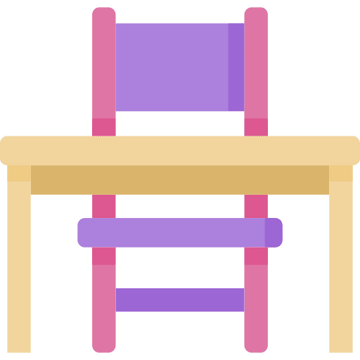 Table office kid and baby kindergarten icon