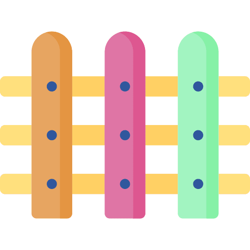 Fence yard construction and tools fences icon