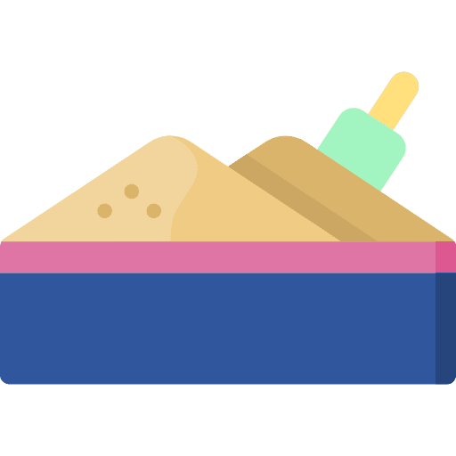 Sandbox play entertainment sand icon