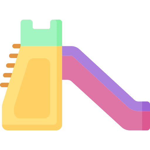 Slide amusement park playground kindergarten icon