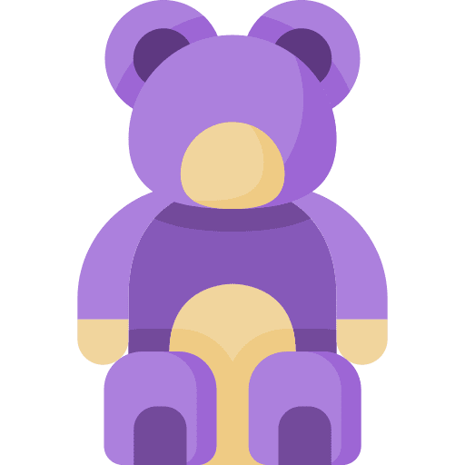 Teddy bear childhood soft animal icon