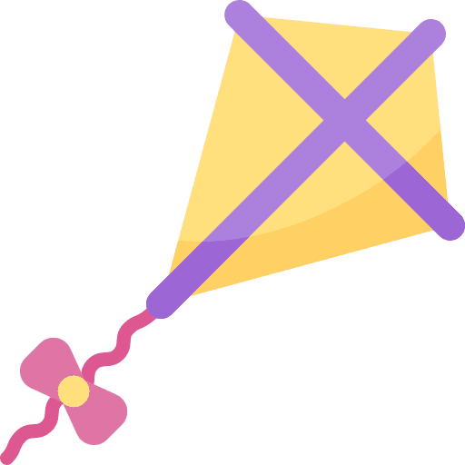 Kite string summer hobbies and free time icon
