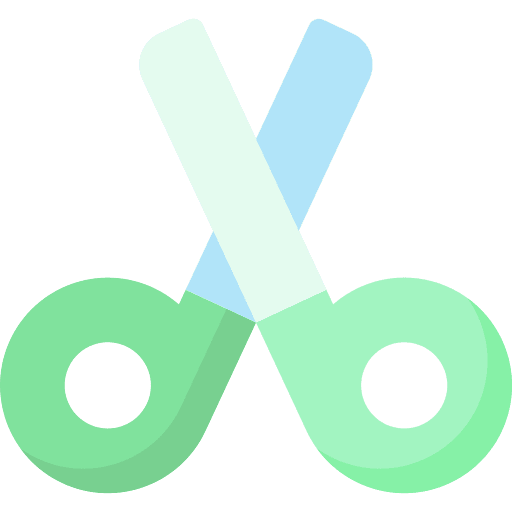 Scissors handcraft school tool icon