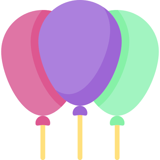 Balloons party decoration balloons icon