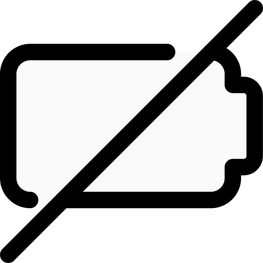 Low battery electronics symbol technology icon
