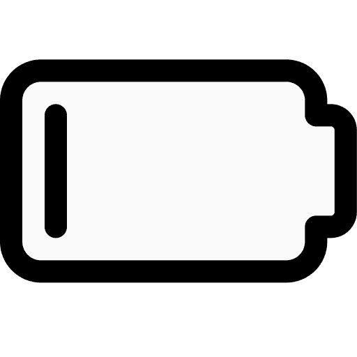 Low low battery symbol battery level icon