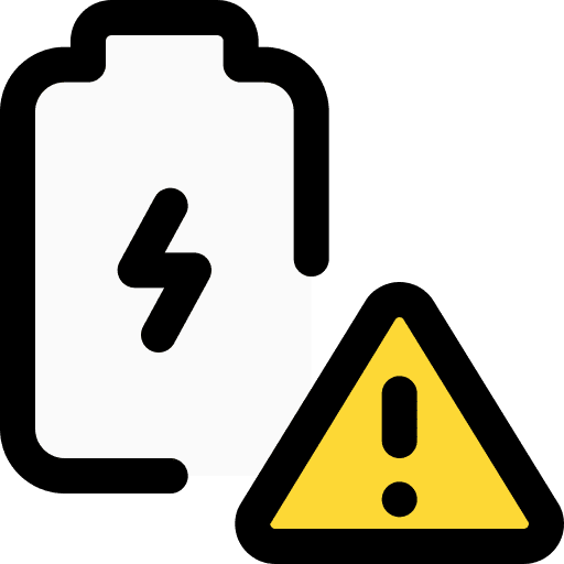 Erroe battery level battery status charge icon