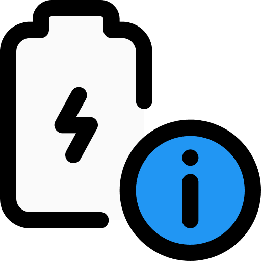 Info full battery battery status battery level icon