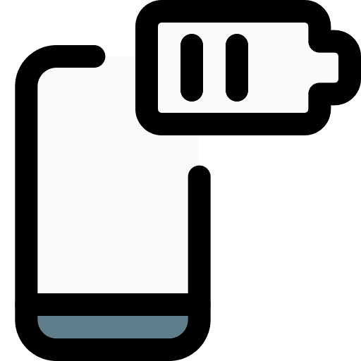 Low battery telephone low battery smartphone icon