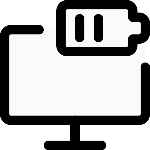 Personal computer ui battery status personal computer icon