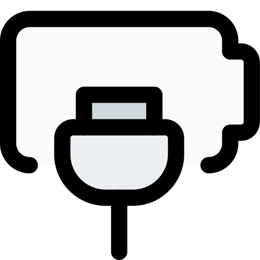 Power full battery charging battery status icon