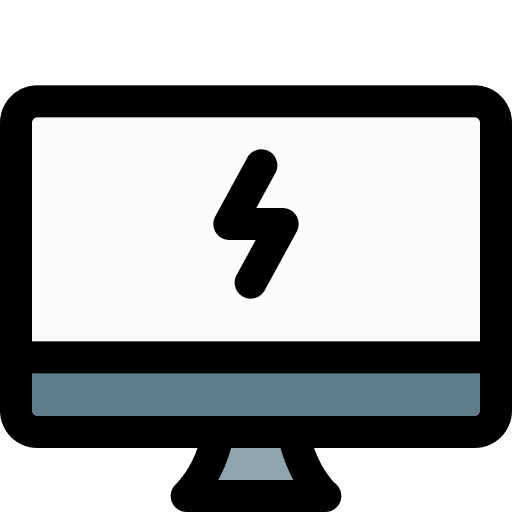 Power power computer screen personal computer icon