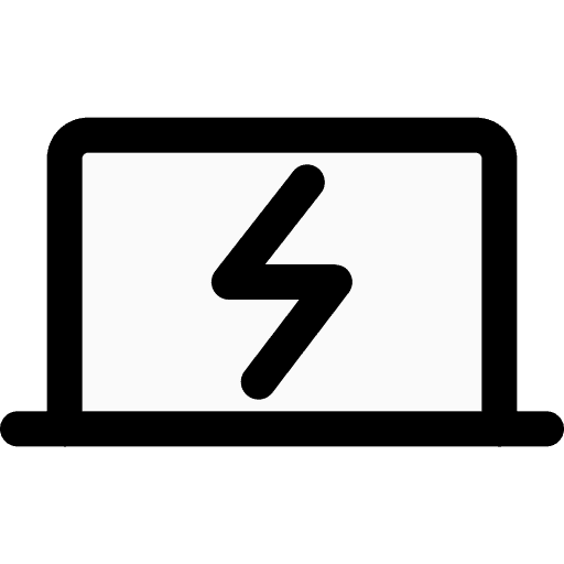 Power switch screen power electronics icon