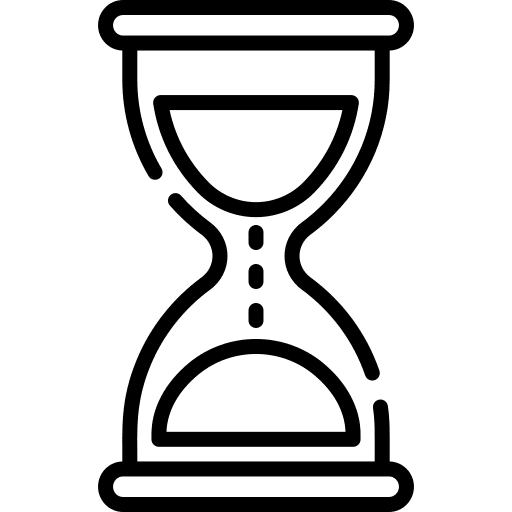 Hourglass sand clock duration hours icon