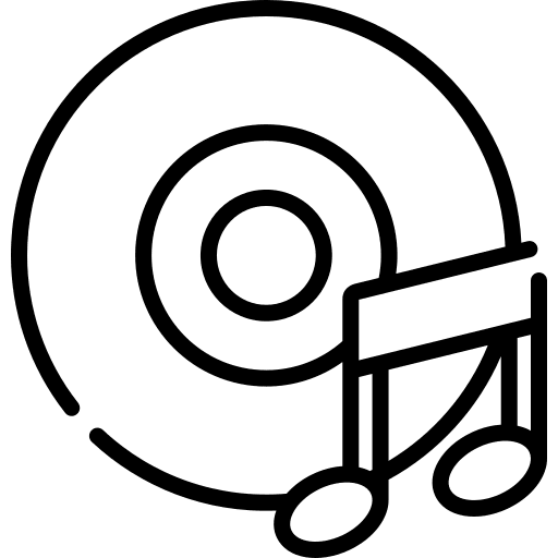 Music ui vynil music album icon